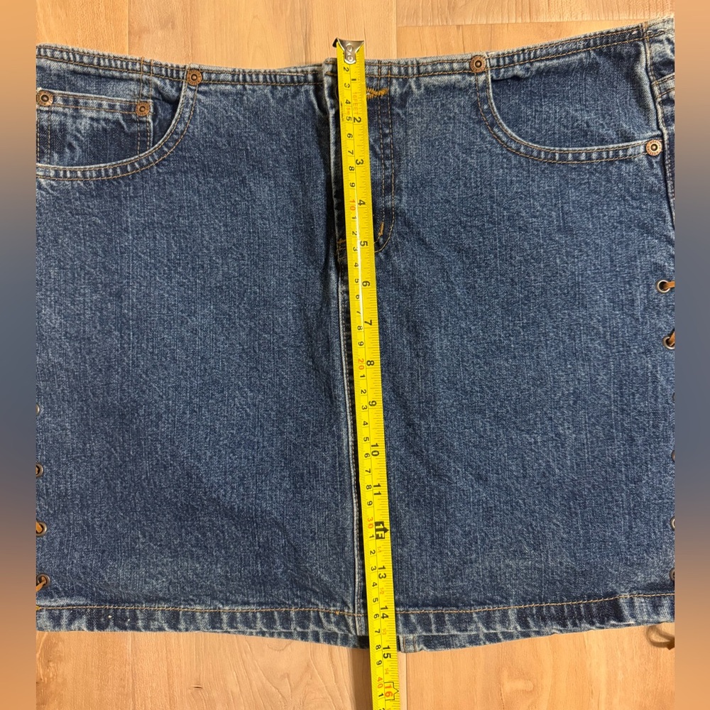 Vintage Y2K Mossimo Denim Lace Up Skirt - Picture 10 of 10